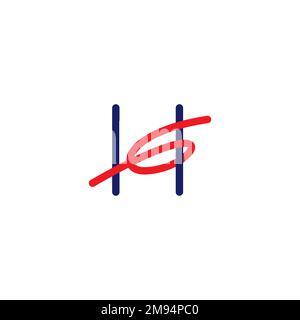 SYMBOLE du logo HG. Icône lettre H et G. Illustration de Vecteur