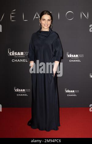 Juliette Binoche assiste au Cesar - révélations 2023 au Trianon, sur 16 janvier 2023 à Paris, France.photo de David Niviere/ABACAPRESS.COM Banque D'Images