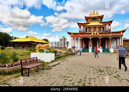 IVOLGINSKY DATSAN, BURYATIA, SIBÉRIE, RUSSIE - 24 MARS 2018 : le monastère est le temple bouddhiste situé près de la ville d'Ulan-Ude Banque D'Images