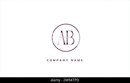 AB, BA lettres abstraites logo Monogram Illustration de Vecteur