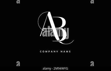 AB, BA lettres abstraites logo Monogram Illustration de Vecteur