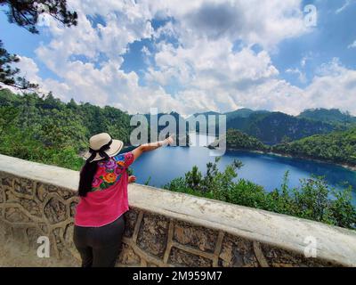 Lacs de Montebello, Chiapas, Mexique près de la frontière guatémaltèque Banque D'Images