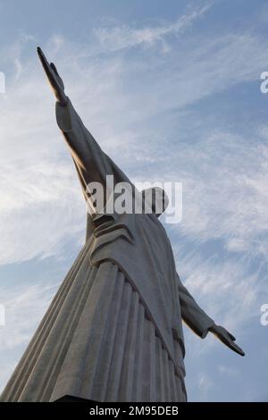 Brésil, Rio, la statue de Cristo Redentor (Christ Rédempteur) le plus grand monument art déco du monde. Banque D'Images