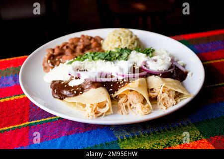 La fajita est l'un des plats les plus traditionnels et populaires de la cuisine Tex-Mex. Il se compose de viande rôtie sur le gril et coupée en lamelles Banque D'Images