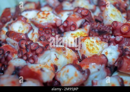 le pieuvre savoureux à la paprika est un plat galicien Banque D'Images