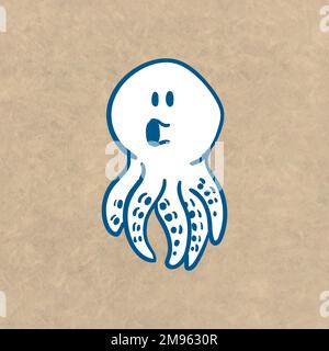 Vecteur de dessin de ligne poulpe Illustration de Vecteur