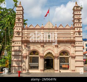 Nagore Durgha, ou Nagore Dargah, un sanctuaire musulman indien dans le centre de Singapour. Banque D'Images