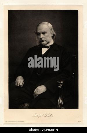 Joseph Lister, 1st Baron Lister (1827-1912), chirurgien anglais, scientifique médical et fondateur de la chirurgie antiseptique. Banque D'Images