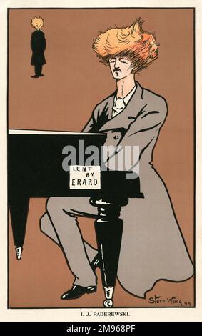 Ignacy Jan Paderewski (1860 - 1941). Pianiste, compositeur et homme d'État polonais. Banque D'Images