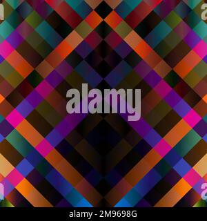 Motif de cage géométrique. Arrière-plan vectoriel abstrait de bandes de couleur foncée. Illustration de Vecteur