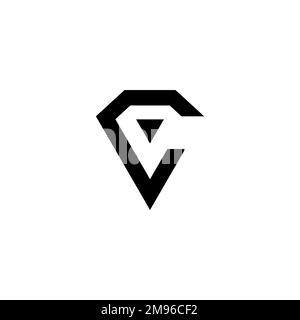 Logo C Diamond Design simple Illustration de Vecteur