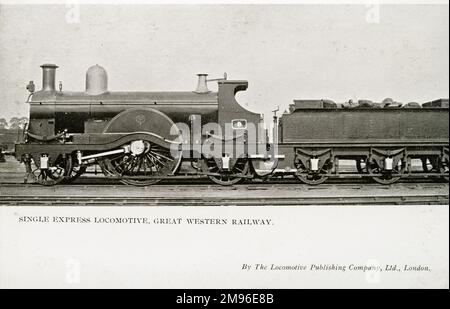 Locomotive no 9 moteur express simple Banque D'Images