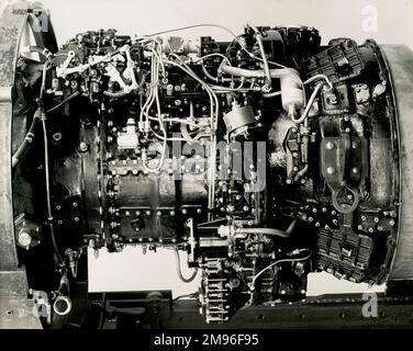 Eland de Westminster, EL moteur 131 moteur tribord vue du côté gauche, compresseur bay Banque D'Images