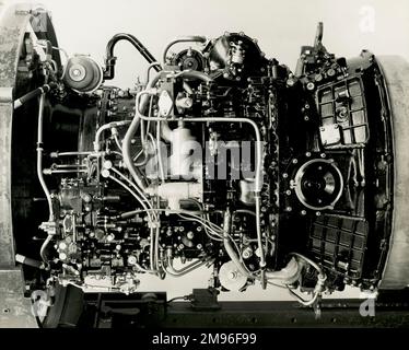 Eland de Westminster, EL moteur 131 moteur tribord vue en plan inversé, compresseur bay Banque D'Images