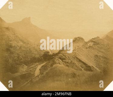 Le nez du duc ; batterie Hill ; coupe et l'inversion du viaduc de la station ; à 11 milles et demi Banque D'Images