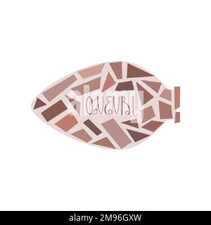 Simple navire traditionnel géorgien en argile pour faire du vin Qvevri. Illustration du logo Vector. Illustration de Vecteur