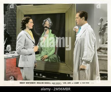 ROSALIND RUSSELL et ROBERT MONTGOMERY en DIRECT, AIMER ET APPRENDRE 1937 réalisateur GEORGE FITZMAURICE armoire Dolly Tree Metro Goldwyn Mayer (MGM) Banque D'Images