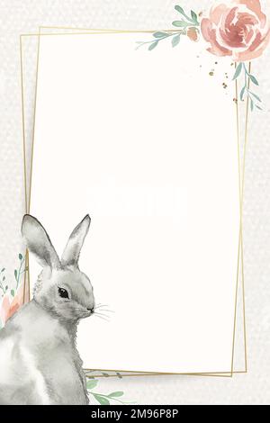 Motif lapin et fleur Pâques Illustration de Vecteur
