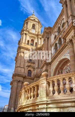 Cathédrale de Malaga, Plaza del Obispo, province de Malaga, Andalousie, Espagne Banque D'Images