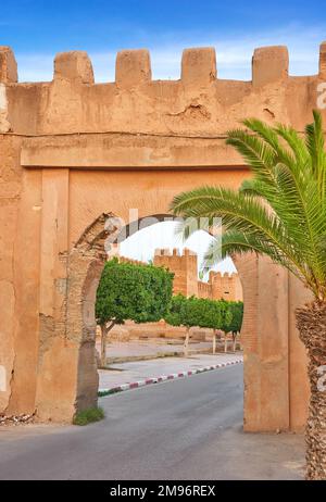 Mur de ville de Taroudant, Maroc, Afrique Banque D'Images