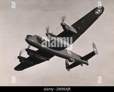 Avro Lancaster VII, WU01 ex NX613), le premier Lancaster français de Western Union de l'Aéronavale. L'avion a servi avec Flotille 2F à Port Lyautey, Maroc. Ils ont été utilisés pour la reconnaissance maritime à l'appui du Commandement côtier de la RAF afin de protéger le transport maritime de l'Atlantique. Janvier 1952. Banque D'Images