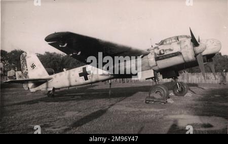 Junkers Ju88 au sol. Banque D'Images