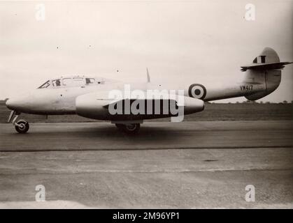 Gloster Meteor T7, VW417. Banque D'Images