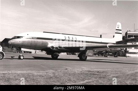 Le premier prototype de la Comet de Havilland DH106, G-ALVG, en couleurs BOAC. Banque D'Images