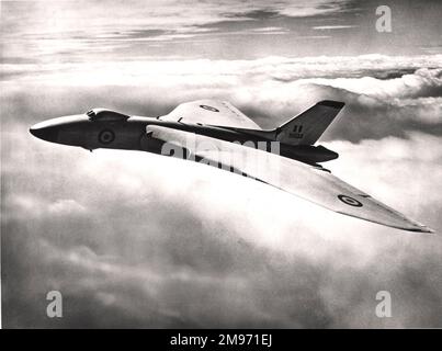 Avro Vulcan B2, XH558, qui a été restauré à l'état de vol par le Vulcan au Sky Trust, faisant son premier vol post-restauration le 18 octobre 2007. Banque D'Images