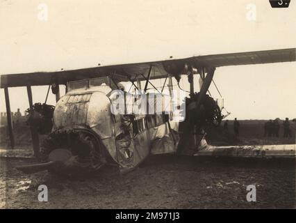 Le troisième Armstrong Whitworth Argosy I d'Imperial Airways, G-EBOZ, ville d'Arundel(?), s'est écrasé à Höchst, Allemagne, 30 novembre 1934. Banque D'Images