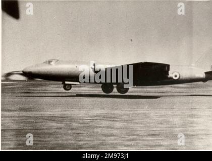 Le premier vol inaugural du premier English Electric Canberra, VN799, le 13 mai 1949. Banque D'Images