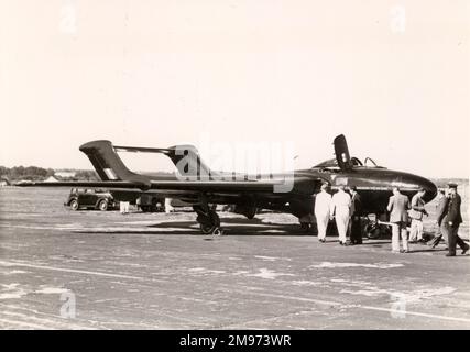 Le deuxième prototype de Havilland DH110, WG240, à Fanborough en 1954. Banque D'Images