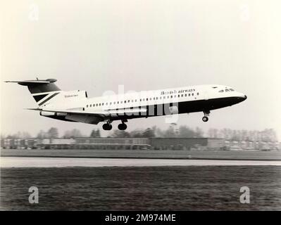 Hawker Siddeley HS121 Trident 2E, dans British Airways Markings. Banque D'Images