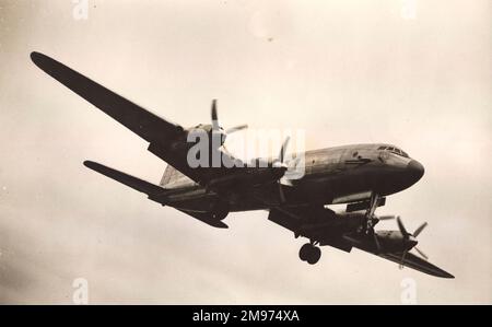 La première page de Handley HP81 Hermes IV, G-AKFP, apparaissant au salon SBAC 1948 à Farnborough. 7 septembre 1948. Banque D'Images