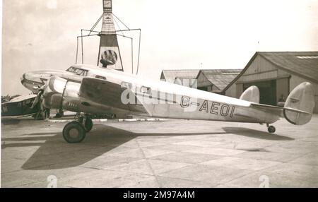 Lockheed modèle 12A Electra Junior, G-AEOI, à Heston. Banque D'Images