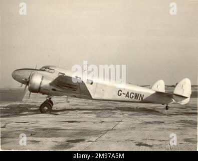 Lockheed modèle 12A Electra Junior, G-AGWN. Banque D'Images