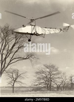 Igor Sikorsky aux commandes du Sikorsky VS-300. Banque D'Images