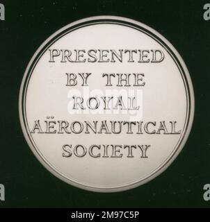 Médaille de la Royal Aeronautical Society (or, argent, bronze). Banque D'Images