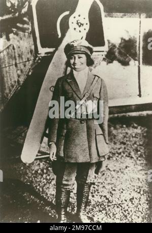Elizabeth 'Bessie' Coleman, 1892-1926, première femme pilote d'origine afro-américaine et première personne d'origine afro-américaine à détenir une licence de pilote international. Banque D'Images