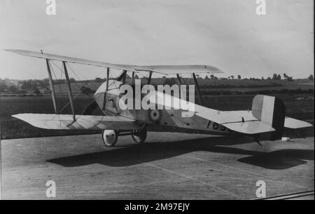 Bristol S2 Un chasseur de deux places, inhabituel dans ce pilote et le tireur assis côte à côte. Voir ici le numéro de série 7836, qui a volé pour la première fois en mai 1916. Il a ensuite été utilisé pour la formation avancée à l'École Central Flying. Banque D'Images