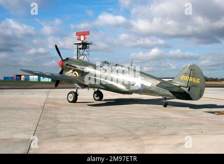 Curtiss P-40L -la plupart des versions ultérieures de Warhawk ont trouvé une utilisation intensive dans le théâtre du Pacifique - photo Hugh W Cowin. Banque D'Images