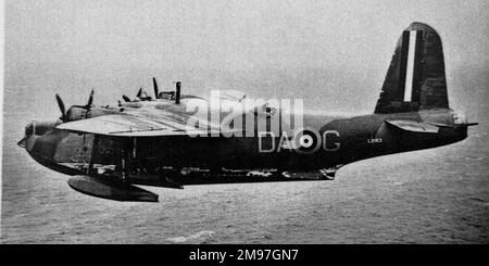 Court S25 Sunderland I -ce bateau volant qui faisait l'océan était la colonne vertébrale du Commandement côtier de la RAF au début de la guerre, . Banque D'Images