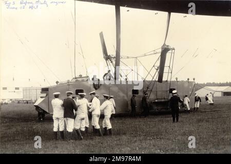 La télécabine du navire naval NO3, Astra Torres, 12 juin 1913. Banque D'Images