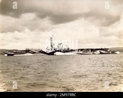 HMS Furious (47) c.1918. Banque D'Images