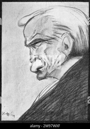 David Lloyd George (1863-1945), politicien libéral britannique. Banque D'Images