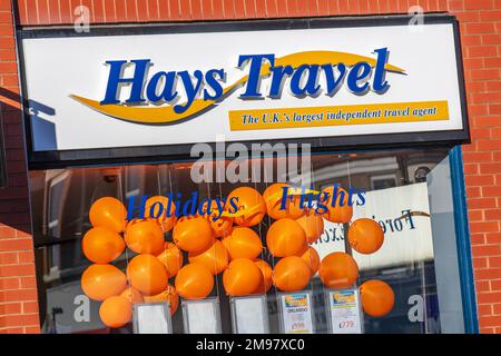 Hays Travel , le plus grand agent de voyages indépendant du Royaume-Uni à Southport, Merseyside, au Royaume-Uni Banque D'Images