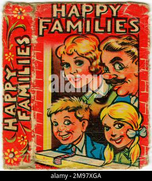 Cartes à jouer Happy famines - boîte à emporter. Banque D'Images