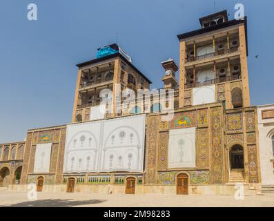 Bâtiment Shams OL-Emareh dans le palais de Golestan à Téhéran, capitale de l'Iran. Banque D'Images