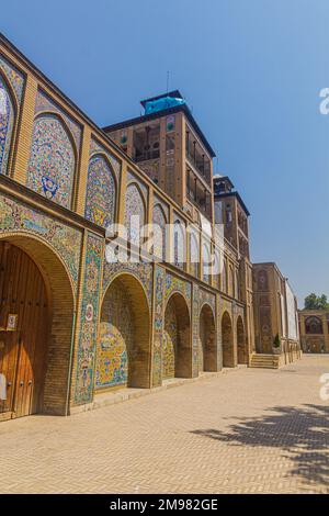 Bâtiment Shams OL-Emareh dans le palais de Golestan à Téhéran, capitale de l'Iran. Banque D'Images