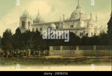 L'Acropolium, également connu sous le nom de Cathédrale Saint Louis - une cathédrale catholique romaine à Carthage, Tunisie. Banque D'Images